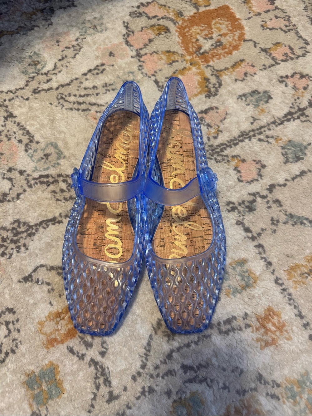 Sam Edelman Translucent Royal Blue Mary Jane Flats